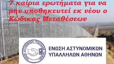 Φωτογραφία του 7 καίρια ερωτήματα για να μην υποθηκευθεί εκ νέου ο Κώδικας Μεταθέσεων