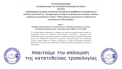 Φωτογραφία του Απόσυρση κατατεθείσας τροπολογίας