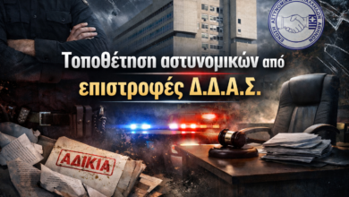 Φωτογραφία του Τοποθετήσεις αστυνομικών από επιστροφές Δ.Δ.Α.Σ.