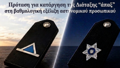 Φωτογραφία του Πρόταση για κατάργηση της Διάταξης “άπαξ” στη βαθμολογική εξέλιξη αστυνομικού προσωπικού