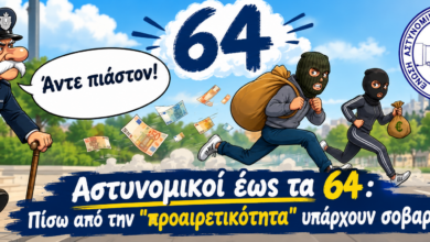 Φωτογραφία του Αστυνομικοί έως τα 64: Πίσω από την «προαιρετικότητα» υπάρχουν σοβαρά ερωτήματα